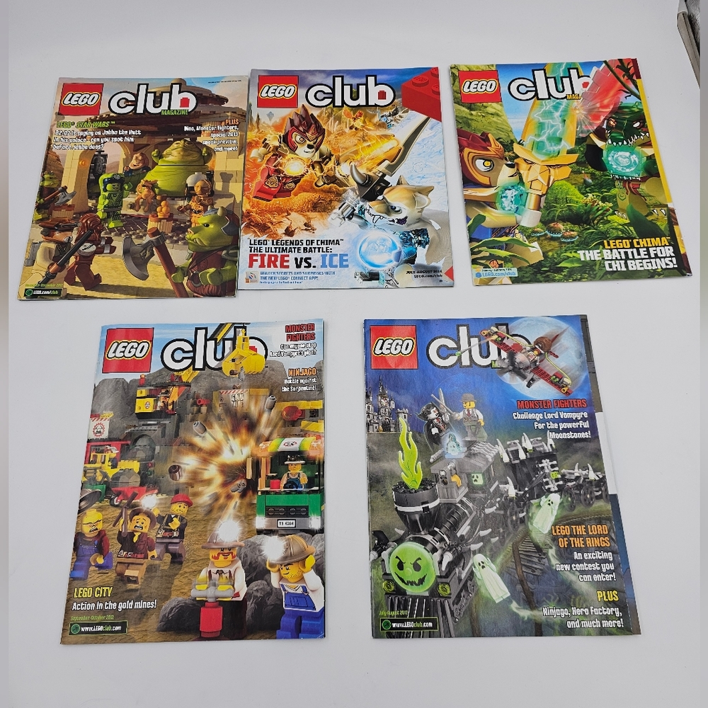 5 Issues of Lego Club Magazine